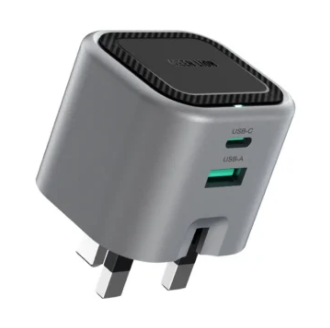 آداپتور شارژر گرین لاین مدل Green Lion Premium Series GaN Charger UK Plug PD 45W