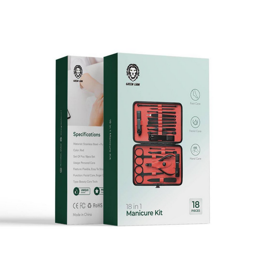 ست مانیکور 18 کاره گرین لاین مدل Green Lion 18 in 1 Manicure Travel Cutter