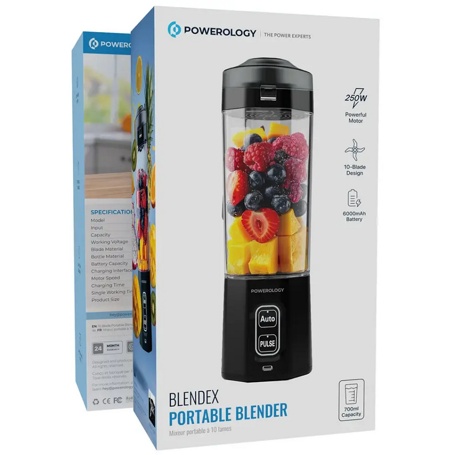 مخلوط کن (شیکر) پاورولوژی مدل Powerology Blendex Portable Blender PSM023BK