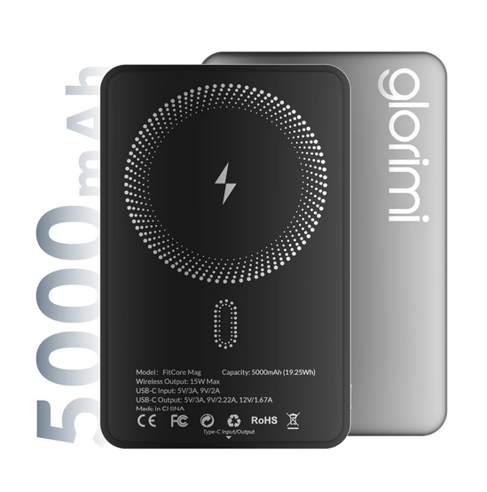 پاور بانک گلوریمی مدل Glorimi Power Bank FitCore Mag 5000mAh