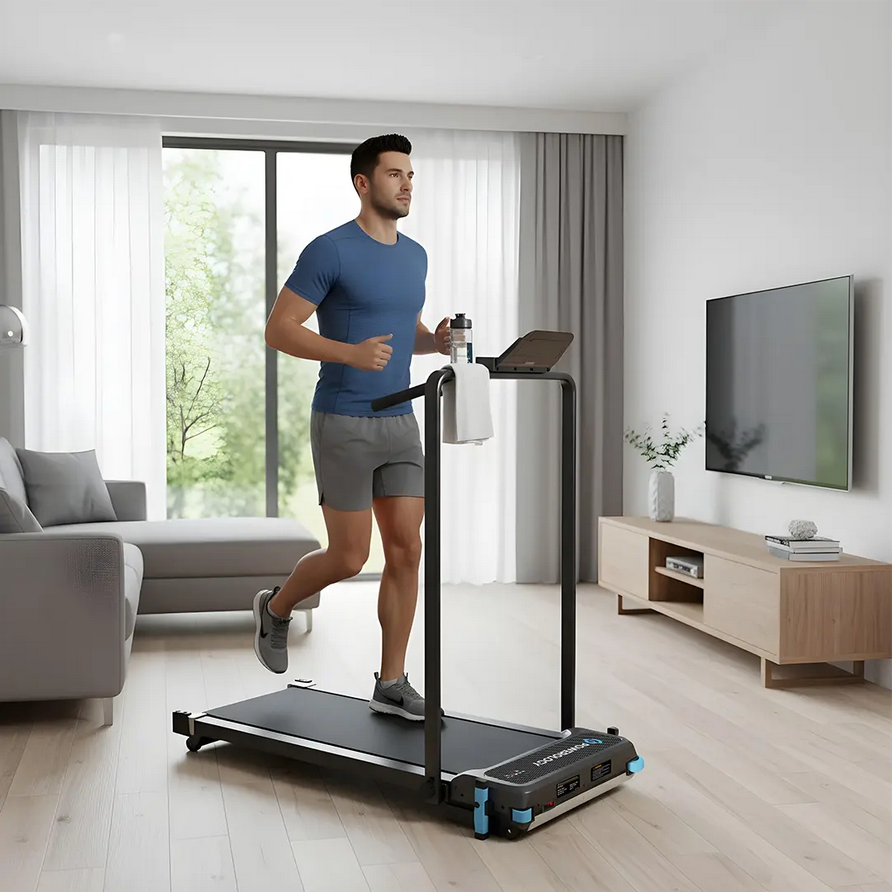 تردمیل تاشو همراه با پد ماساژ پاورولوژی مدل Powerology 2-In-1 Foldable Treadmill With Massage Pad