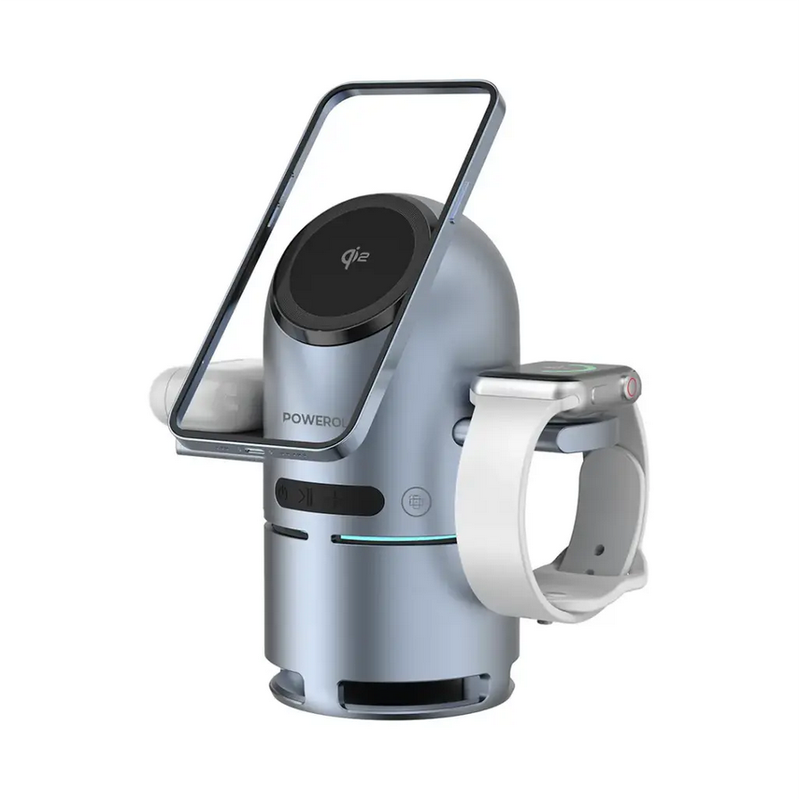 استند شارژر پاورولوژی مدل Powerology Qi2 Speaker Charge Station