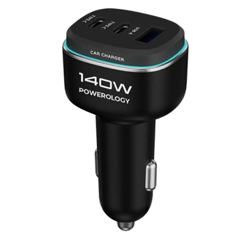 شارژر فندکی پاورولوژی مدل Powerology 140W Car Charger PCCSR025