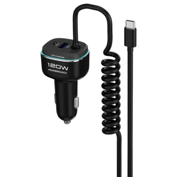 شارژر فندکی پاورولوژی مدل Powerology 120W Fast Car Charger PCCSR026