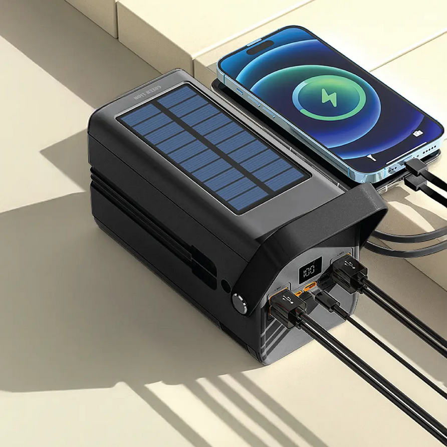 پاور بانک خورشیدی گرین لاین مدل Green lion Solar X 80000mAh Powerbank
