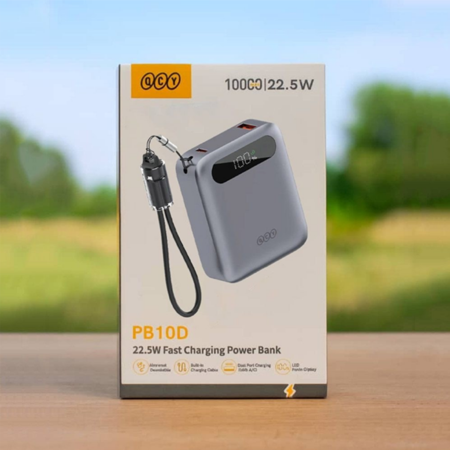 پاوربانک شیائومی کیو سی وای مدل  QCY PB10D 10000mAh Power Bank