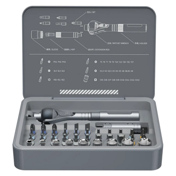 ست آچار بوکس و پیچ‌گوشتی شیائومی دوکا مدل Duka ATuMan RS2 40-in-1 Ratchet Screwdriver Set