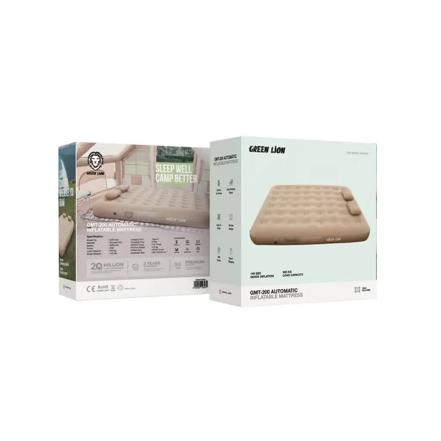 تشک بادی اتوماتیک گرین لاین مدل Green Lion GMT-200 Automatic Inflatable Mattress