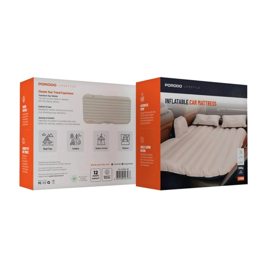 تشک بادی خودرو پرودو مدل Porodo Inflatable Car Backseat Air Mattress PDLFST056BG