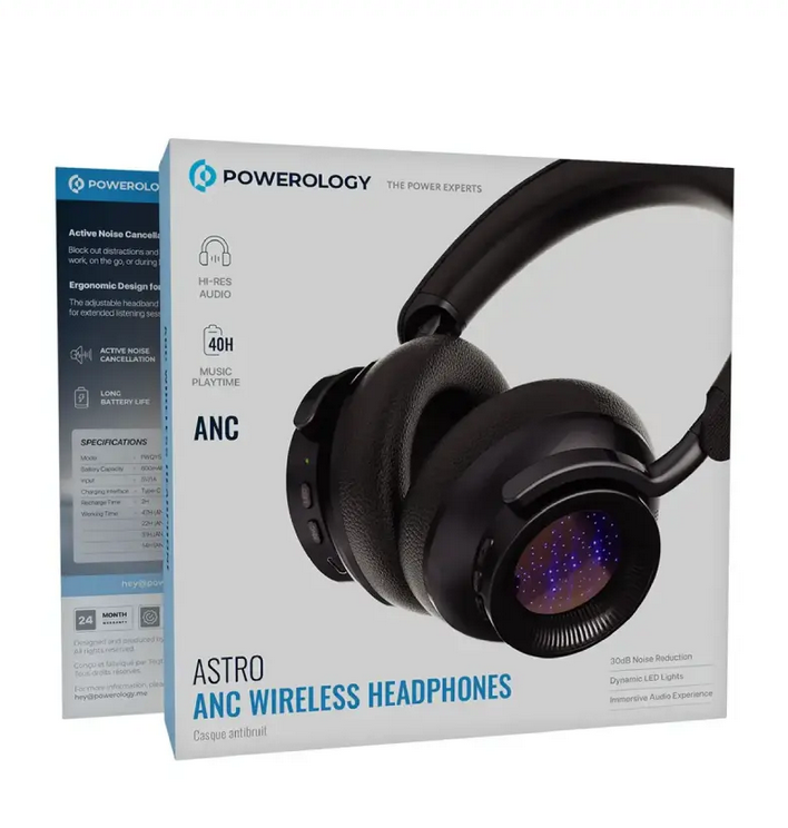 هدفون بی سیم پاورولوژی مدل Powerology Astro ANC Wireless Headphones