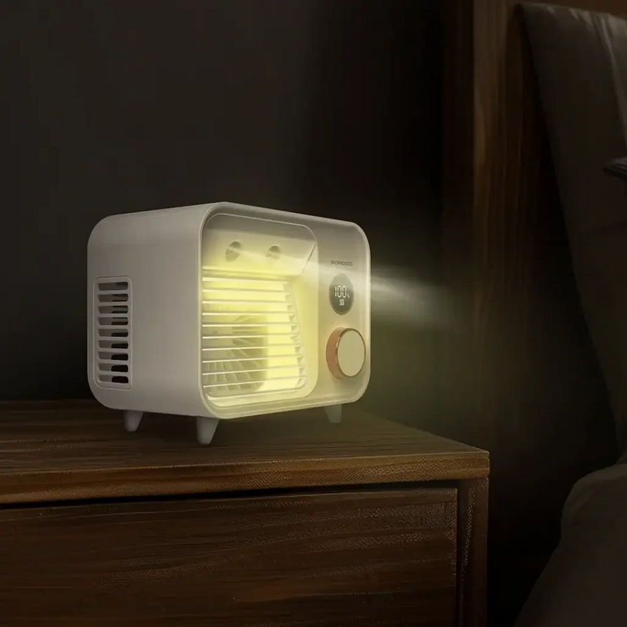 مینی پنکه شارژی رومیزی مه پاش پرودو مدل Porodo Lifestyle Mini Mist Fan PDF853WH