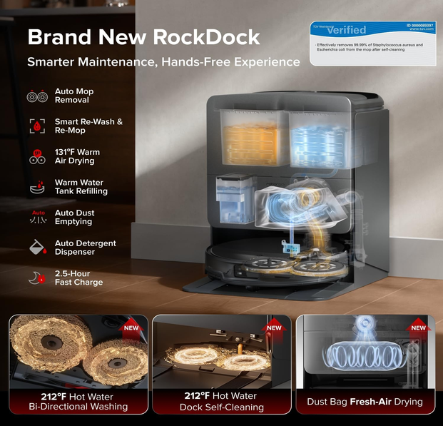جارو رباتیک شیائومی روبوراک مدل Roborock Saros 20 Robot Vacuum