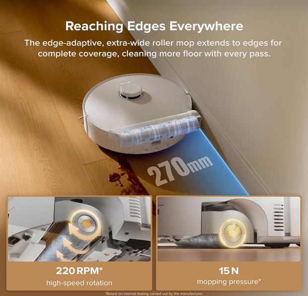 جارو رباتیک شیائومی روبوراک مدل Roborock Qrevo Curv 2 Flow Robot Vacuum