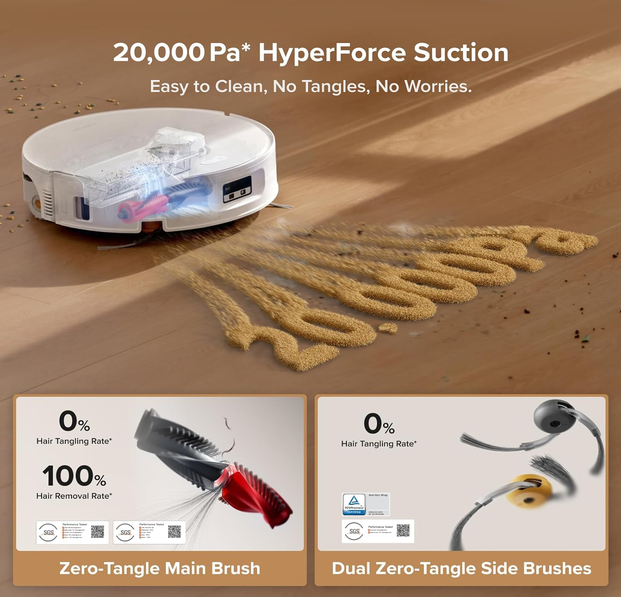 جارو رباتیک شیائومی روبوراک مدل Roborock Qrevo Curv 2 Flow Robot Vacuum