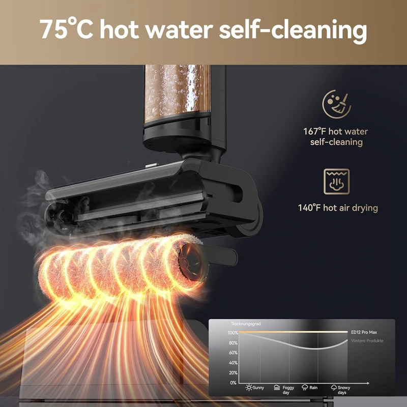 جاروشارژی جانر |JONR ED12 Pro Max Wet Max Dry Robot Vacuum Cleaner